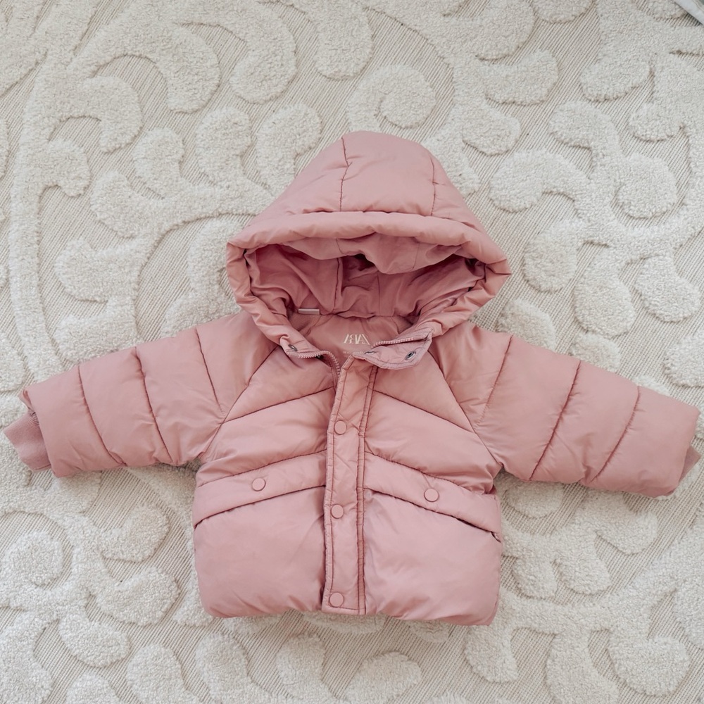 Zara fleece lined puffer jacket
